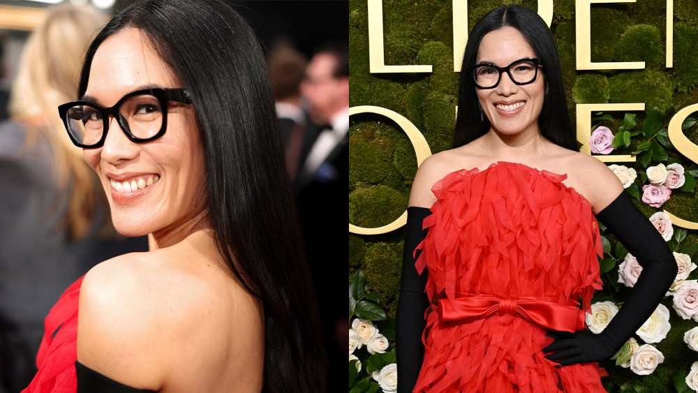 Ali Wong on the Golden Globes red carpet 2025