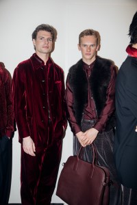 Backstage at Giorgio Armani Men's Fall 2025 Ready-to-Wear Collection at Milan Men's Fashion Week