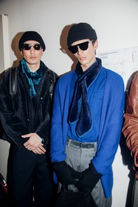 Backstage at Giorgio Armani Men's Fall 2025 Ready-to-Wear Collection at Milan Men's Fashion Week