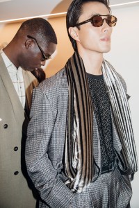 Backstage at Giorgio Armani Men's Fall 2025 Ready-to-Wear Collection at Milan Men's Fashion Week