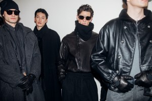 Backstage at Giorgio Armani Men's Fall 2025 Ready-to-Wear Collection at Milan Men's Fashion Week