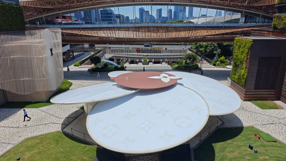 The exterior view of the Louis Vuitton chocolate store at Taikoo Li Qiantan in Shanghai.